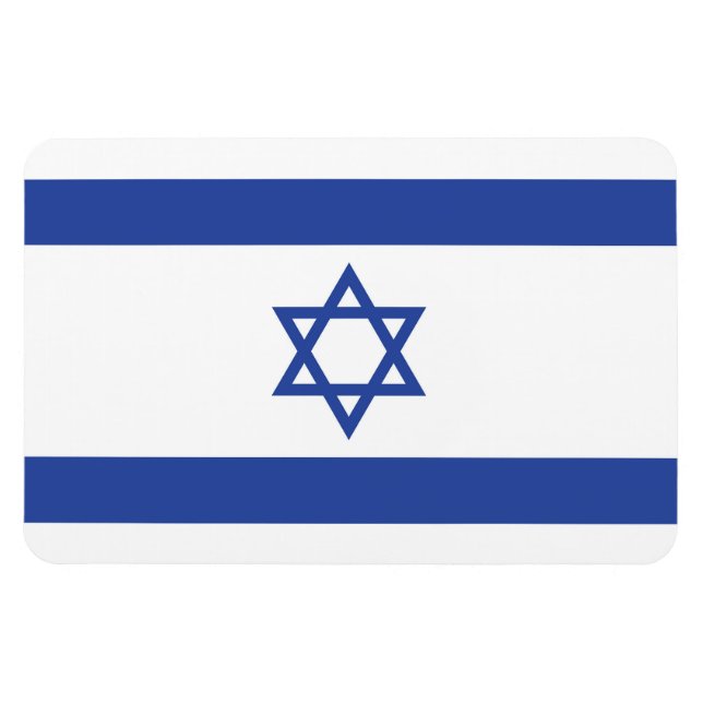 State of Israel Flag, Star of David Judaism Jewish Magnet (Horizontal)