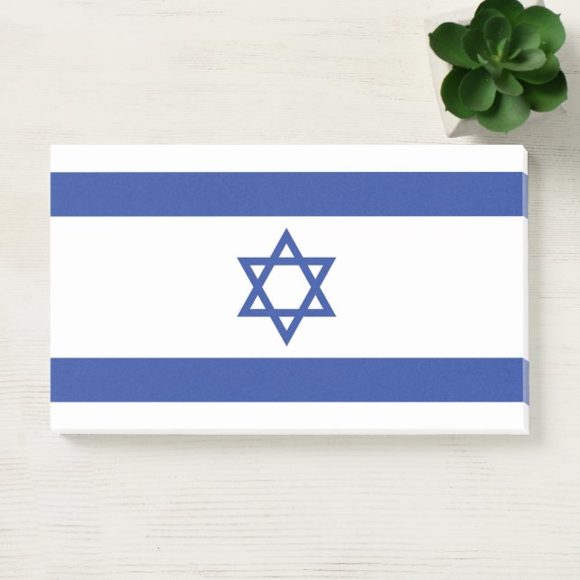 State of Israel Flag, Star of David Judaism Jewish Post-it Notes (Office)