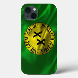 State of Jefferson Waving Flag iPhone Case