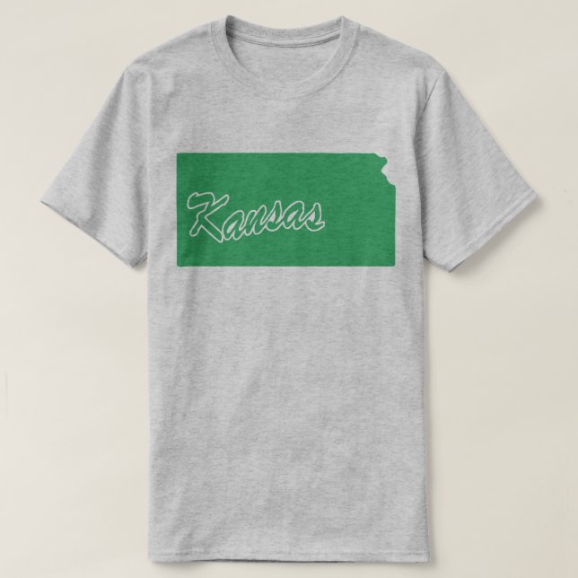 State Of Kansas Shape T-shirt (Design Front)