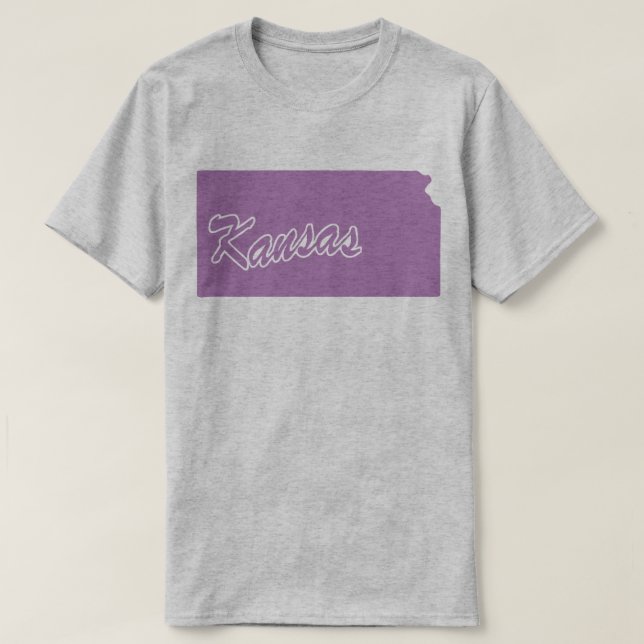 State Of Kansas Shape T-shirt (Design Front)