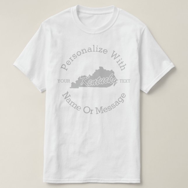 State Of Kentucky PERSONALIZED T-shirt (Design Front)
