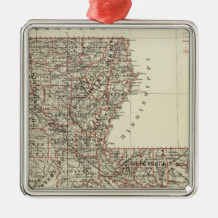 State of Louisiana Metal Ornament