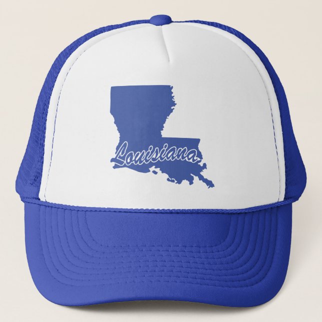 State Of Louisiana Shape Trucker Hat (Front)