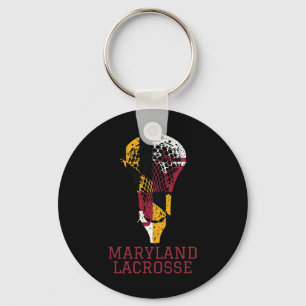 State Of Maryland Flag Lacrosse Team Player Lax Co Keychain