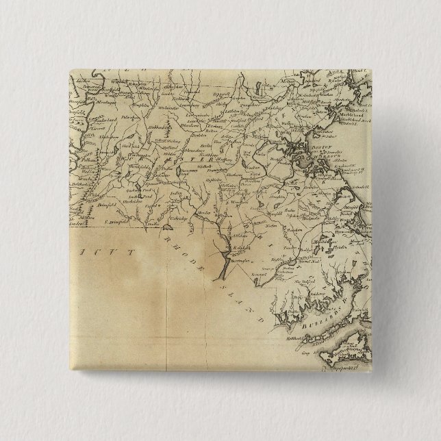 State of Massachusetts 2 Inch Square Button (Front)