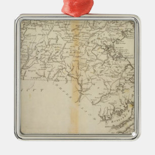 State of Massachusetts 2 Metal Ornament