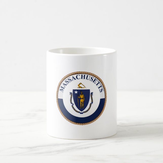 State of Massachusetts Flag Seal Coffee Mug (Center)