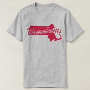 State Of Massachusetts Shape T-shirt