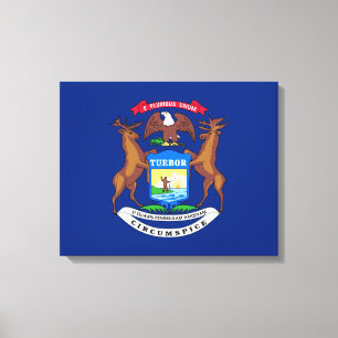 State of Michigan Flag Canvas Print