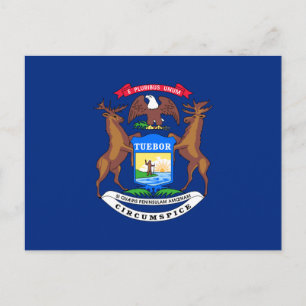 State of Michigan Flag Postcard