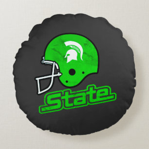 State of Michigan Front & Back Different  Round Pillow