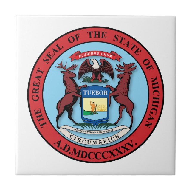 State of Michigan Great Seal Tile (Front)