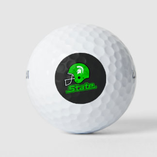 State of Michigan Green White Golf Balls