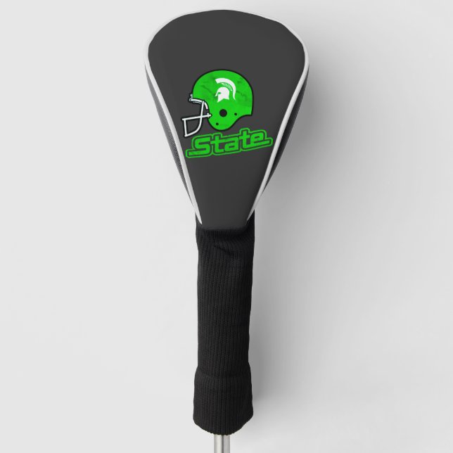 State of Michigan Green White Golf Head Cover (Front)