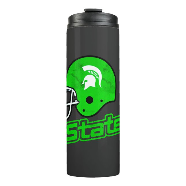 State of Michigan Green White Thermal Tumbler (Front)