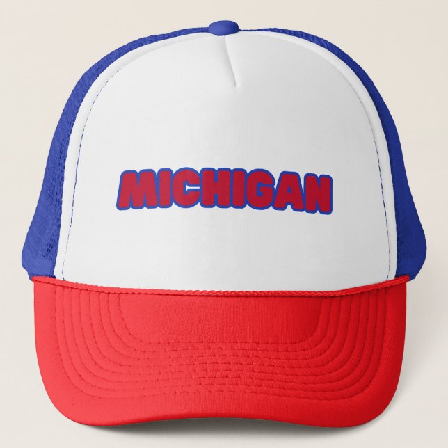 State Of Michigan Pride Custom Trucker Hat (Front)