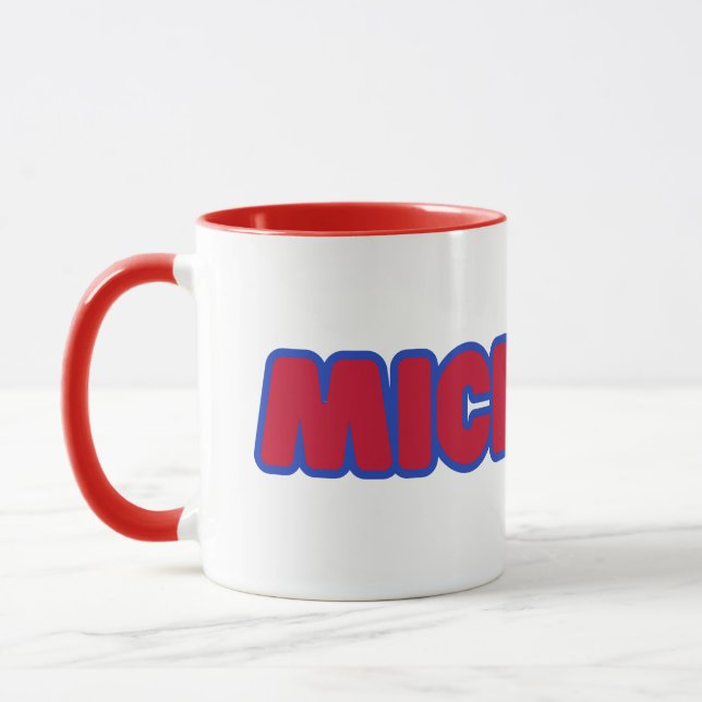 State Of Michigan Pride Custom Two-Tone Coffee Mug (Left)