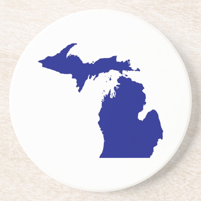 State of Michigan Sandstone Coaster (Front)