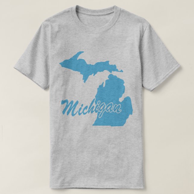 State Of Michigan Shape T-shirt (Design Front)