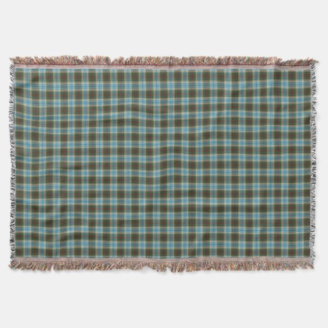 State of Michigan Tartan Throw Blanket (Front)