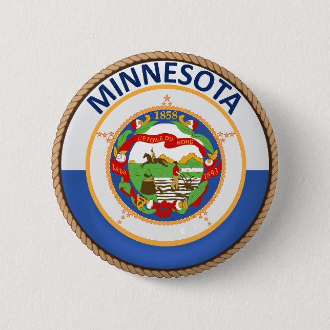 State of Minnesota Flag Seal Button (Front)