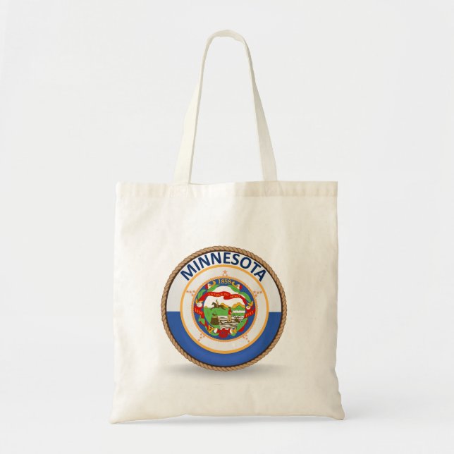 State of Minnesota Flag Seal Tote Bag (Front)
