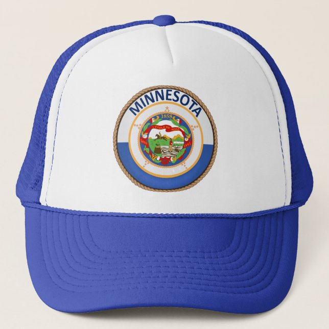 State of Minnesota Flag Seal Trucker Hat (Front)