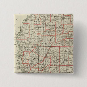 State of Mississippi 2 Inch Square Button