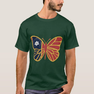 State of Mississippi Flag Butterfly T-Shirt