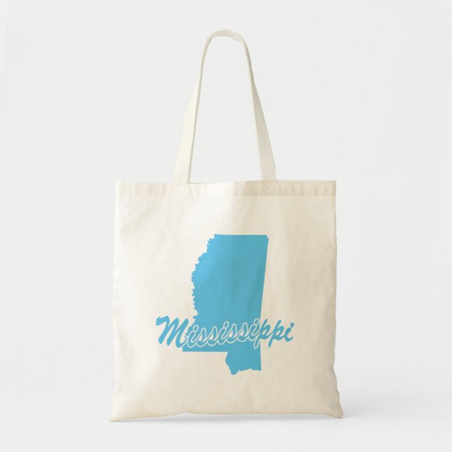 State Of Mississippi Shape Tote Bag (Front)