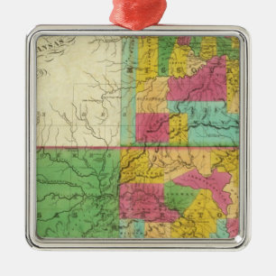 State of Missouri and Territory of Arkansas Metal Ornament