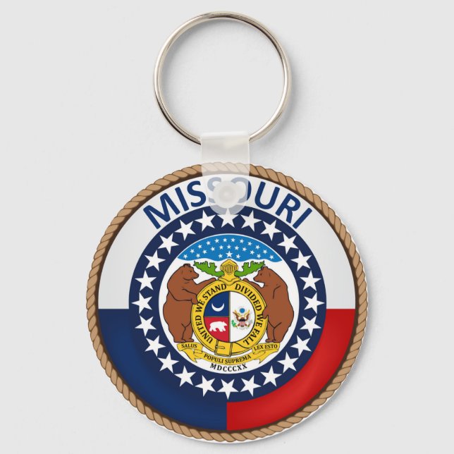 State of Missouri Flag Seal Keychain (Front)
