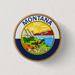 State of Montana Flag Seal Button