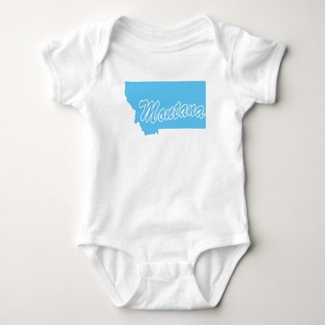 State Of Montana Shape Baby Bodysuit (Front)