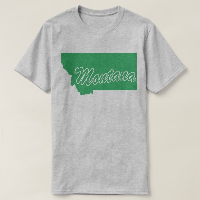 State Of Montana Shape T-shirt (Design Front)