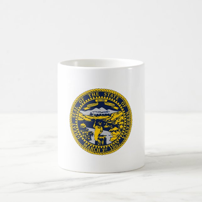 State of Nebraska Flag Seal Coffee Mug (Center)