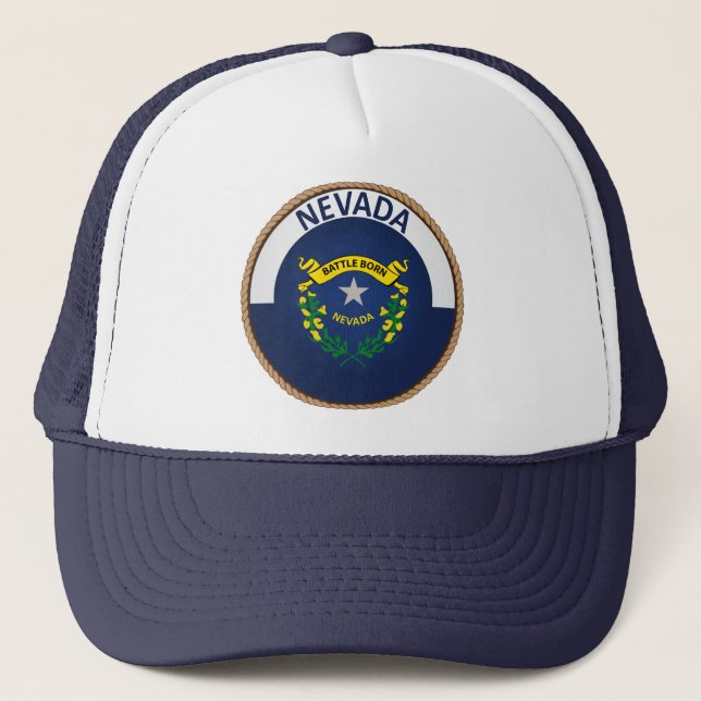 State of Nevada Flag Seal Trucker Hat (Front)