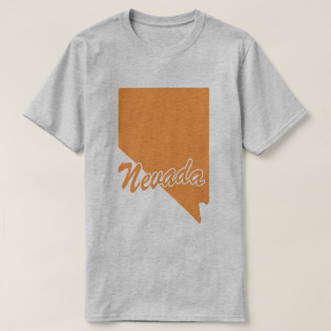 State Of Nevada Shape T-shirt (Design Front)