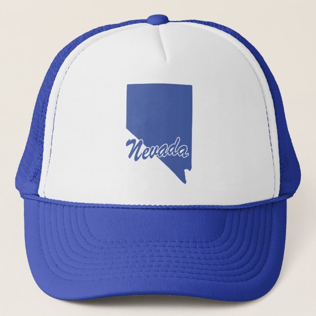 State Of Nevada Shape Trucker Hat (Front)