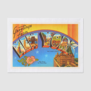 State of New #2 York NY Vintage Travel Souvenir Tissue Paper