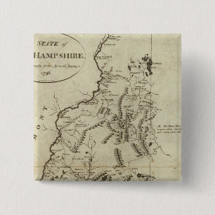 State of New Hampshire 4 2 Inch Square Button