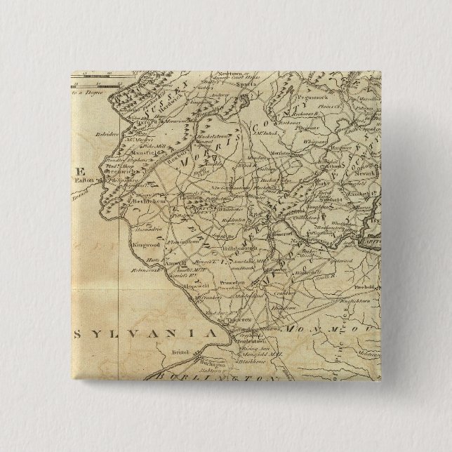 State of New Jersey 2 Inch Square Button (Front)