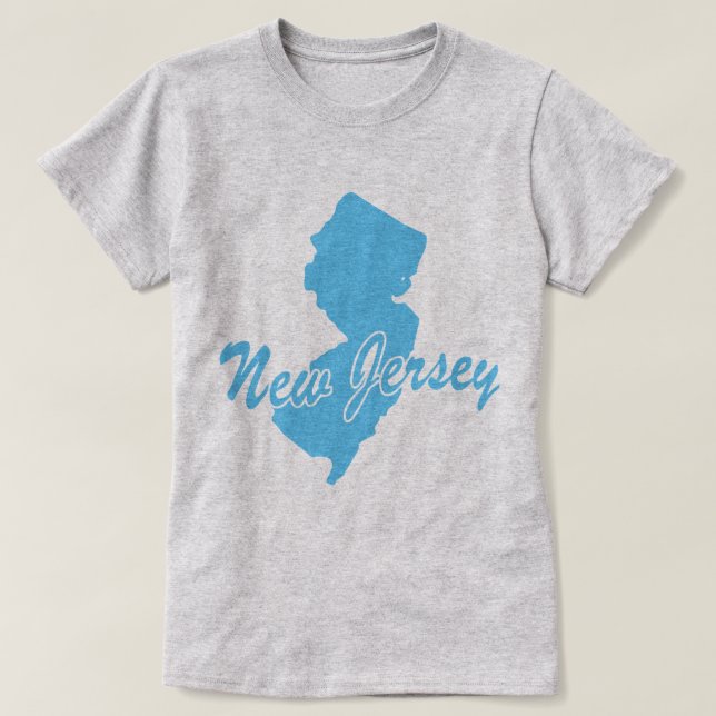 State Of New Jersey Shape T-shirt (Design Front)