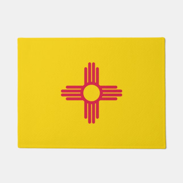 State of New Mexico Flag Door Matt Doormat (Front)