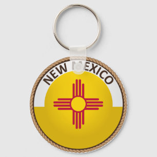 State of New Mexico Flag Seal Keychain