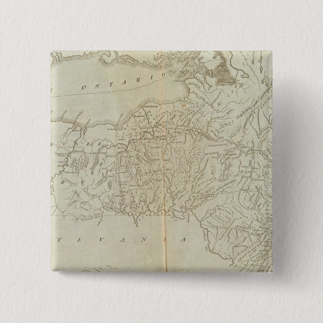 State of New York 2 Inch Square Button (Front)