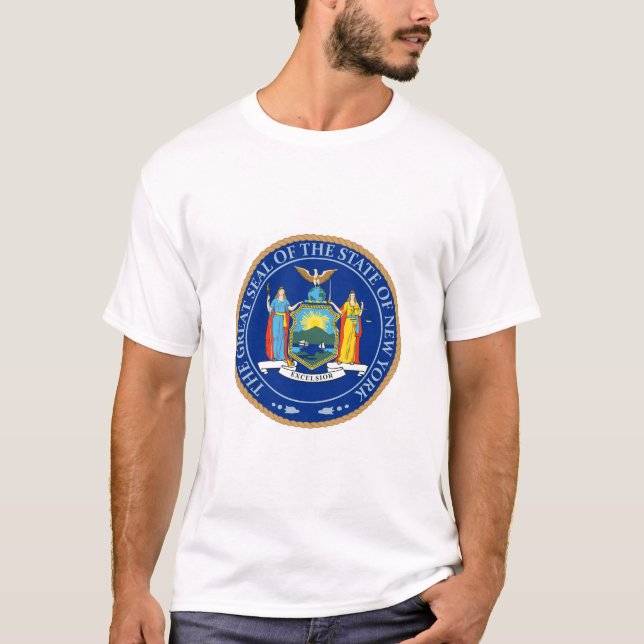 State of New York Flag Seal T-Shirt (Front)
