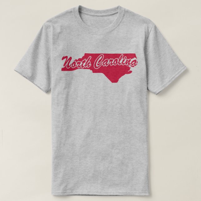 State Of North Carolina Shape T-shirt (Design Front)