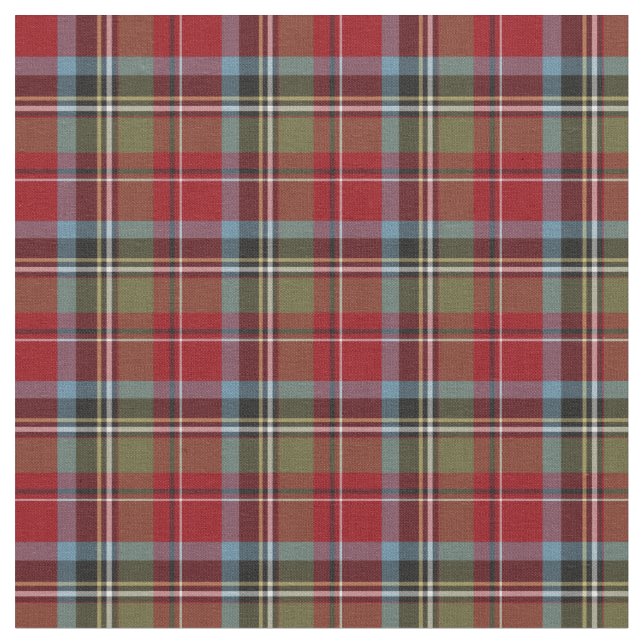 State of North Carolina Tartan Fabric (Close Up)